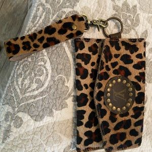 Hair on Hide wristlet